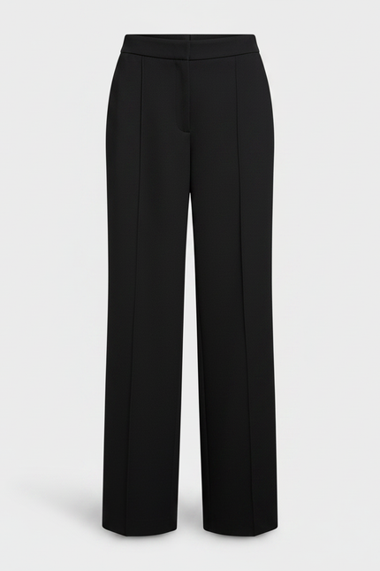 Pantalon Noir Femme Fluide Large Élégant Chic - Polyester - vue 3