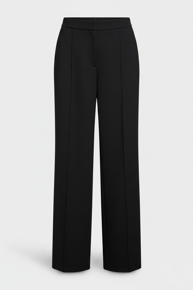 Pantalon Noir Femme Fluide Large Élégant Chic - Polyester - vue 3
