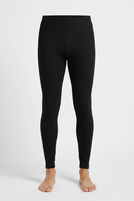 Pantalon Noir Côtelé Slim Basique Homme - Maille - vue 3