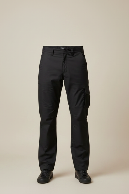 Pantalon Noir Cargo Multi-poches Décontracté Homme - Polyester - vue 3