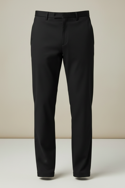 Pantalon Noir Droit Habillé Élégant Homme - Polyester - vue 3