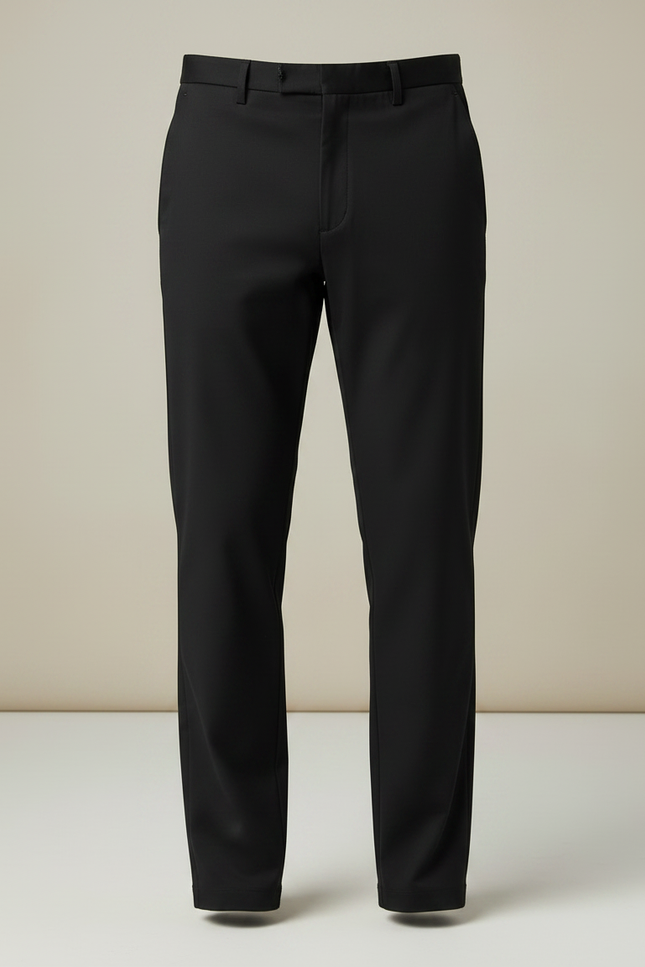 Pantalon Noir Droit Habillé Élégant Homme - Polyester - vue 3