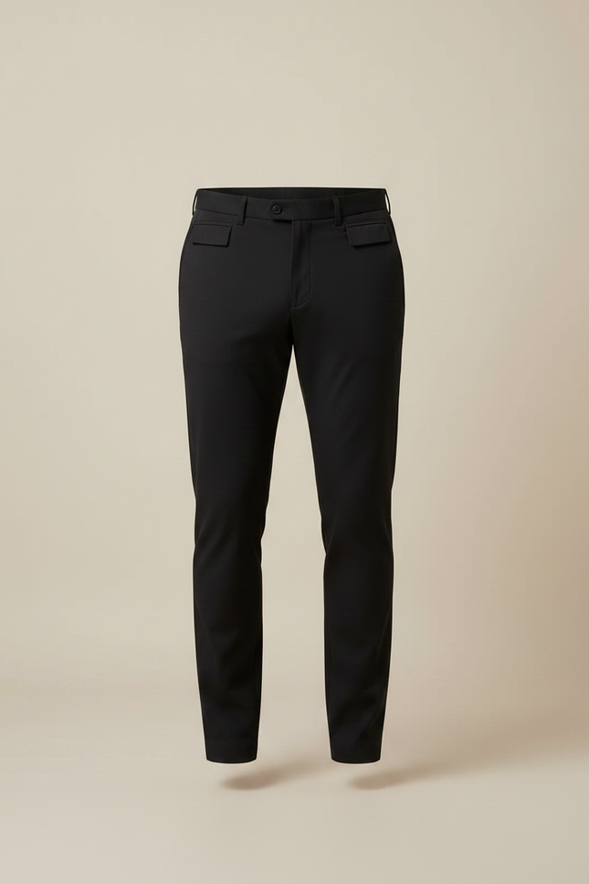 Pantalon Tailleur Noir Homme - Gabardine - vue 3