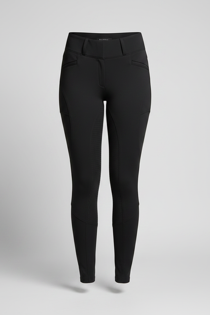 Pantalon Noir Équitation Ajusté Silicone Femme Sport - Polyester - vue 3
