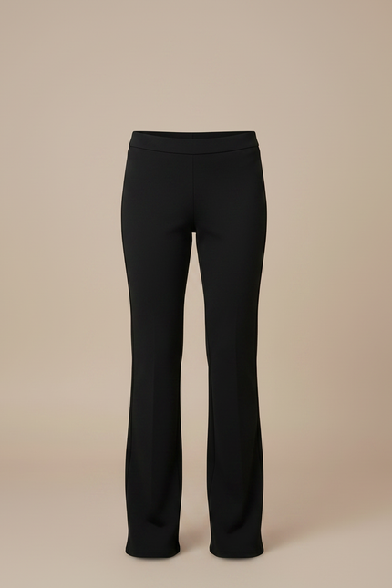 Pantalon Noir Évasé Fille Stretch Confortable Élégant - Polyester - vue 3