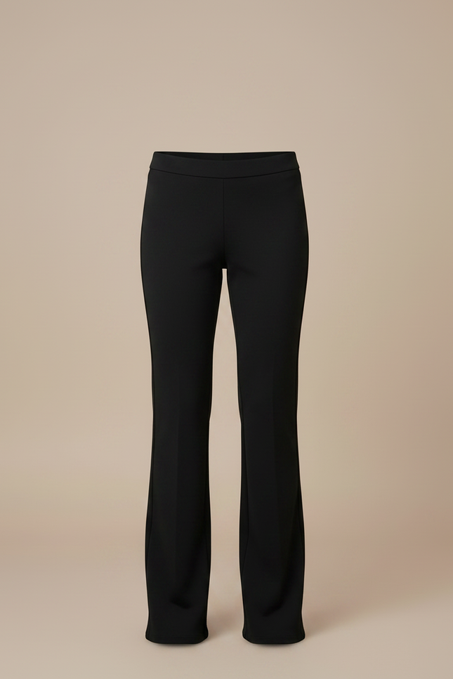 Pantalon Noir Évasé Fille Stretch Confortable Élégant - Polyester - vue 3