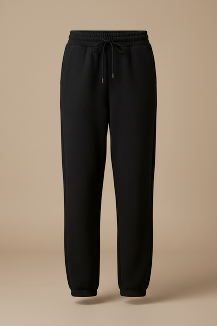 Pantalon Noir Harem Molletonné Confortable Femme - vue 3
