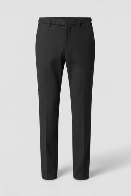 Pantalon Noir Homme Slim Droit Élégant Classique - Gabardine - vue 3