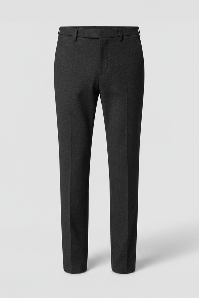 Pantalon Noir Homme Slim Droit Élégant Classique - Gabardine - vue 3