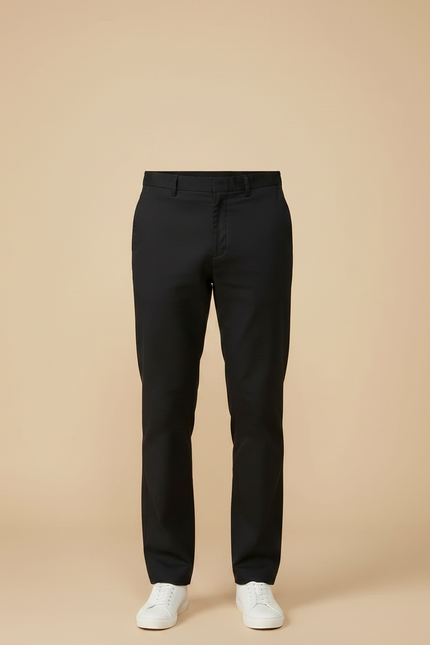 Pantalon Noir Classique Droit Coton Décontracté Homme - vue 3