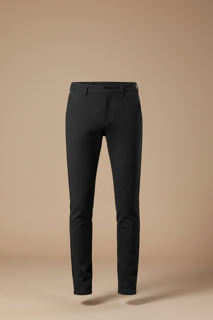 Pantalon Noir Homme Slim Chino Stretch Décontracté - Laine - vue 3