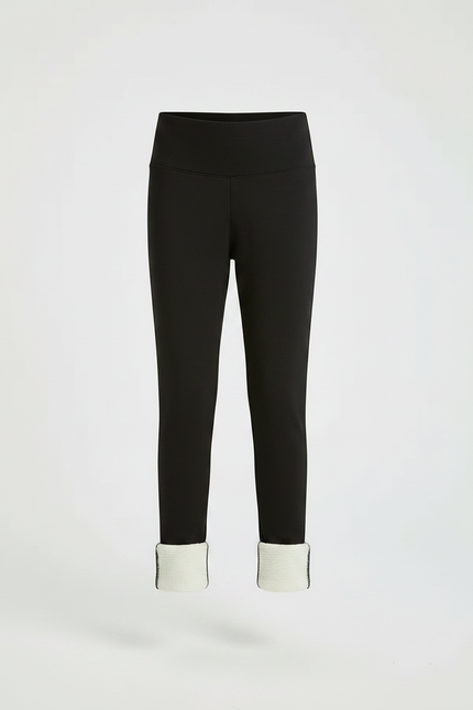 Pantalon Noir Fille Chaud Hiver Doublé Polaire - Polyester - vue 3