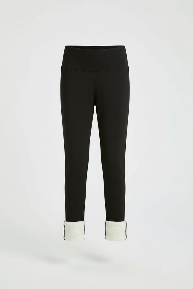 Pantalon Noir Fille Chaud Hiver Doublé Polaire - Polyester - vue 3
