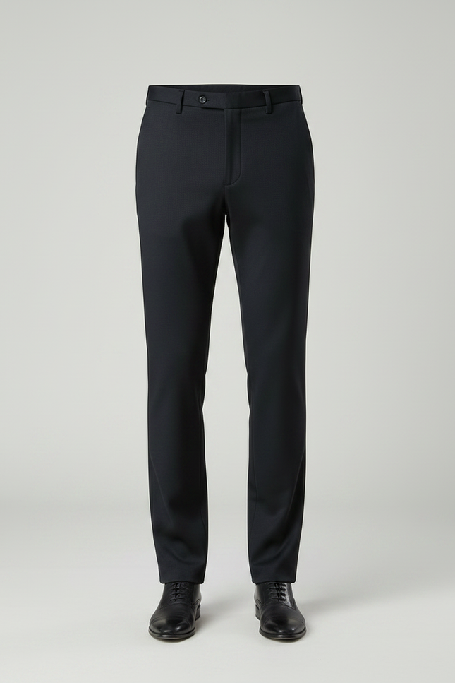 Pantalon De Tailleur Noir - Gabardine - vue 3