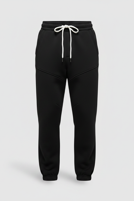 Pantalon Noir Jogger Homme Sport Décontracté Cordon - Molleton - vue 3