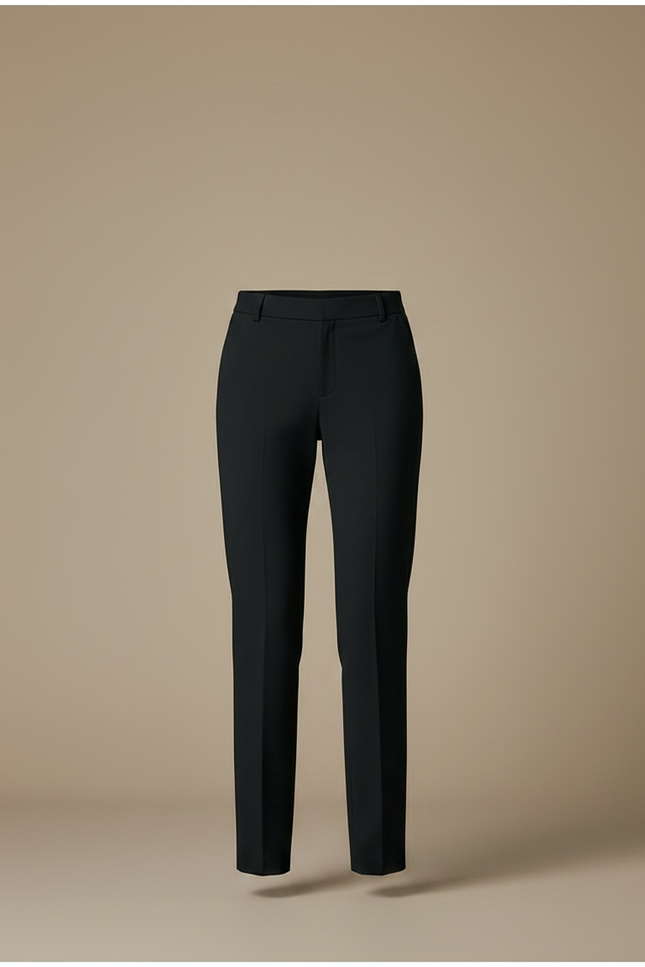 Pantalon Noir Femme Coupe Droite Élégant Chic Formel - Gabardine - vue 3