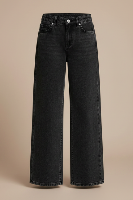 Pantalon Noir Jean Ample Fille Décontracté - vue 3