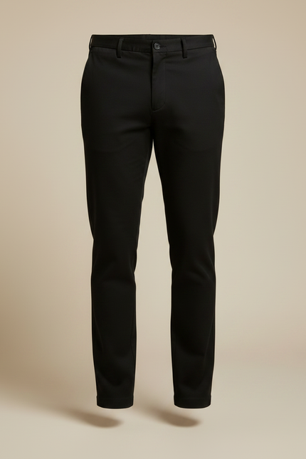 Pantalon Noir Droit Habillé Élégant Homme Business - Gabardine - vue 3