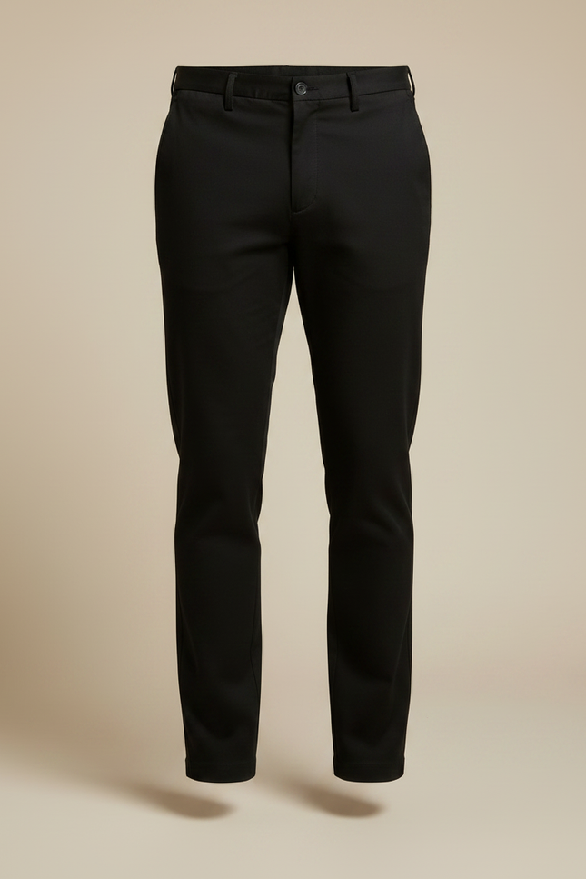 Pantalon Noir Droit Habillé Élégant Homme Business - Gabardine - vue 3