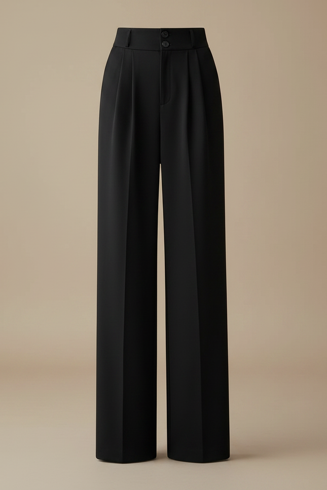 Pantalon Palazzo Noir - Polyester - vue 3
