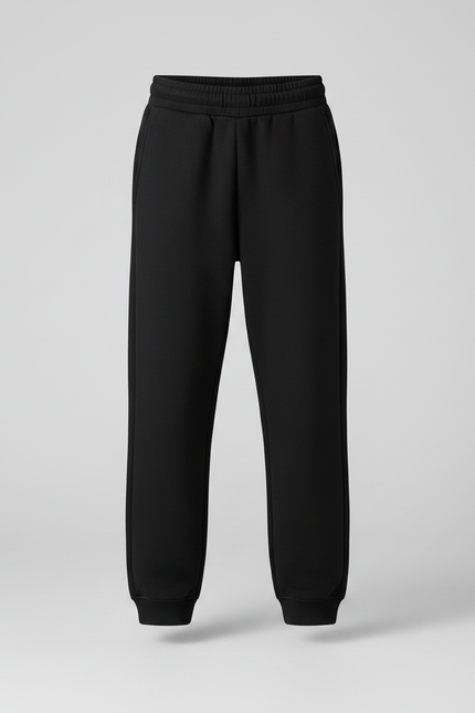 Pantalon Noir Molleton Ample Confortable Enfant - vue 3