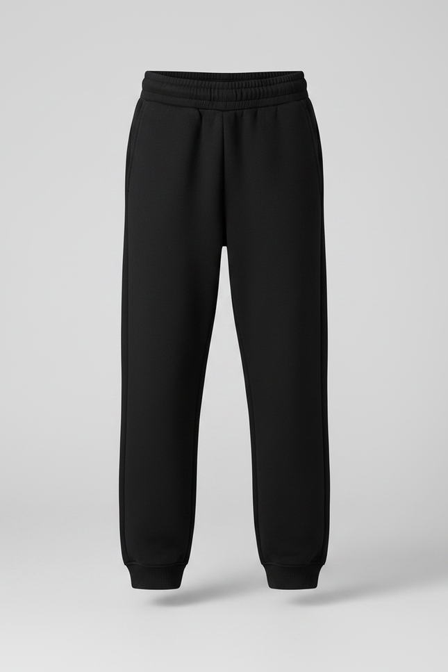 Pantalon Noir Molleton Ample Confortable Enfant - vue 3