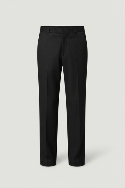Pantalon Noir Garçon Habillé Droit Élégant Formel - Polyester - vue 3