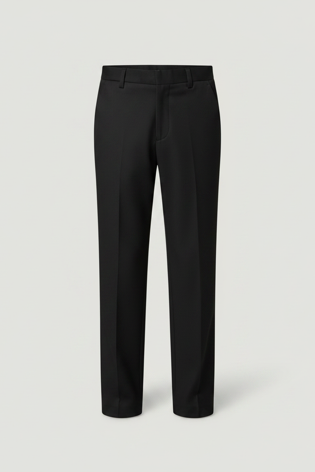 Pantalon Noir Garçon Habillé Droit Élégant Formel - Polyester - vue 3