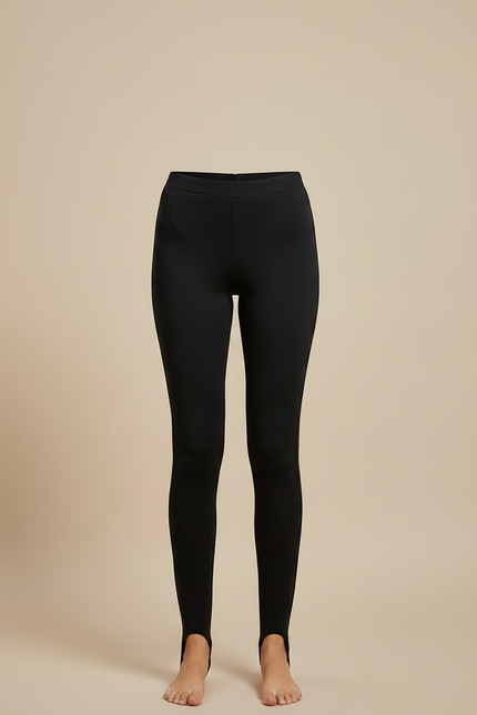 Pantalon Noir Taille Haute Fuselé Femme Élégant - Polyester - vue 3