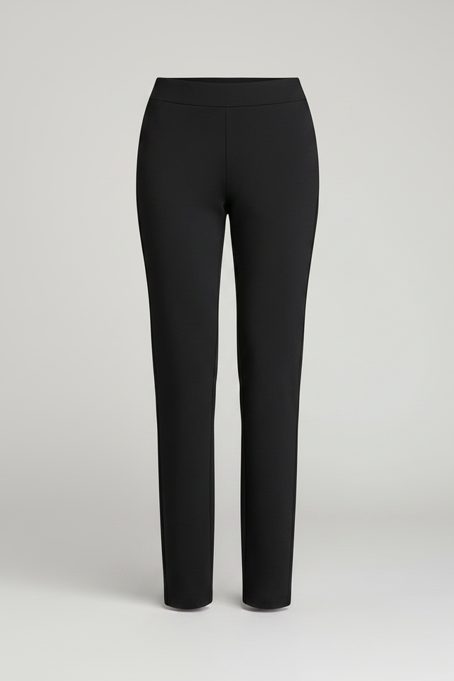 Pantalon Noir Slim Élastique Taille Haute Femme - Polyester - vue 3