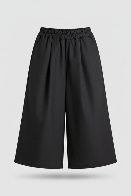 Pantalon Corsaire Noir - Gabardine - vue 3
