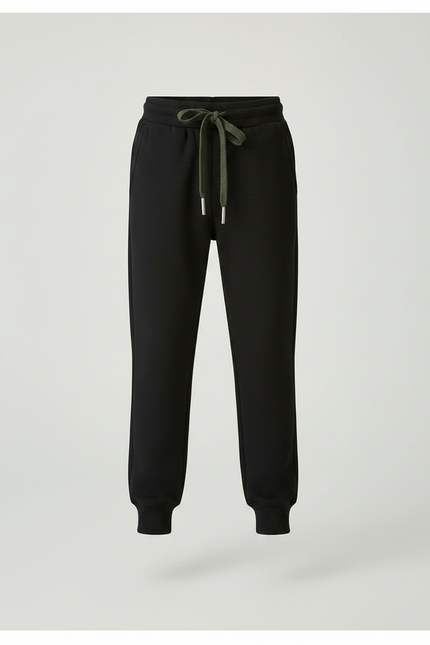 Pantalon Noir Molletonné Cordon Décontracté Enfant - vue 3