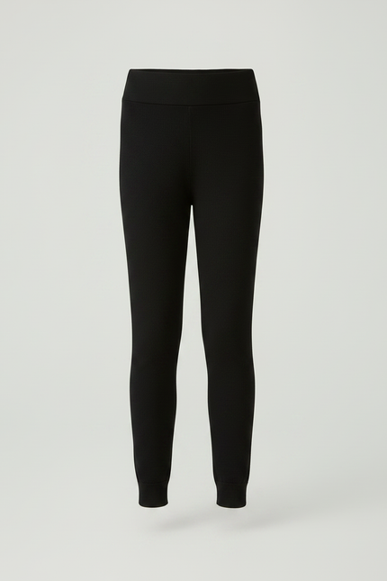 Pantalon Noir Confortable Côtelé Enfant - Maille - vue 3