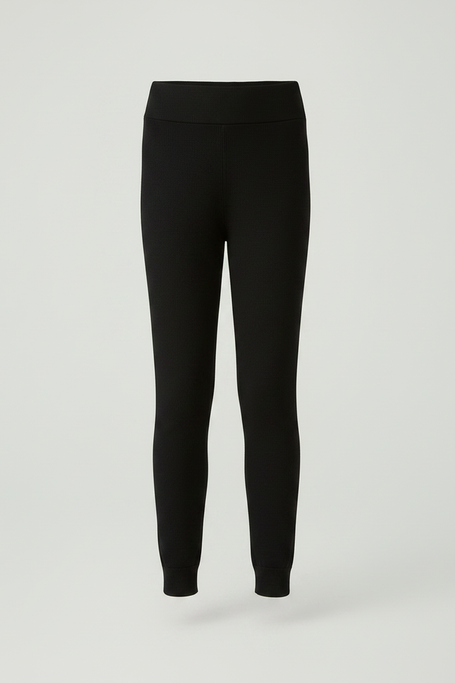 Pantalon Noir Confortable Côtelé Enfant - Maille - vue 3
