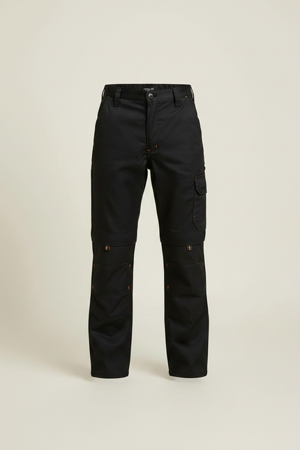 Pantalon Noir Cargo Enfant Robuste Multi-poches - Toile - vue 3