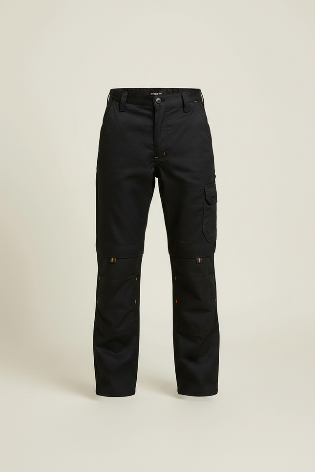 Pantalon Noir Cargo Enfant Robuste Multi-poches - Toile - vue 3