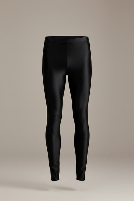 Pantalon Noir Brillant Ajusté Homme Sport Yoga - Simili cuir - vue 3