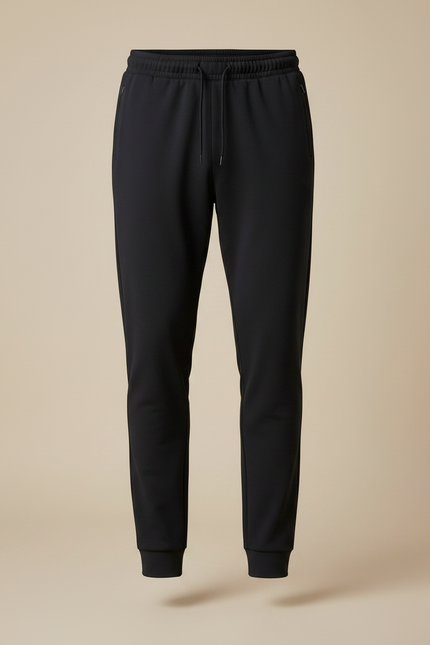 Pantalon Noir Jogger Homme Casual Uni Confortable - Polyester - vue 3