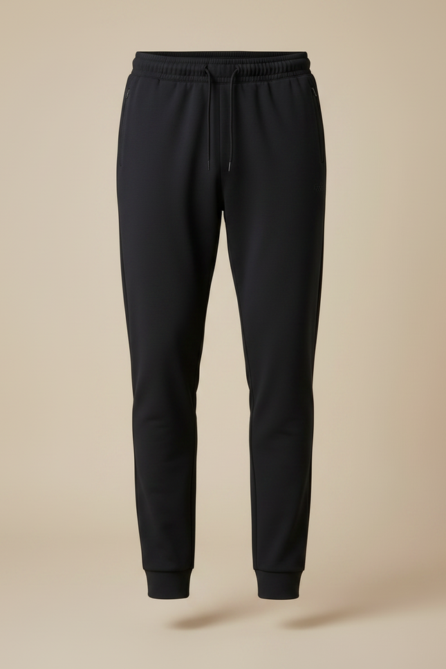 Pantalon Noir Jogger Homme Casual Uni Confortable - Polyester - vue 3