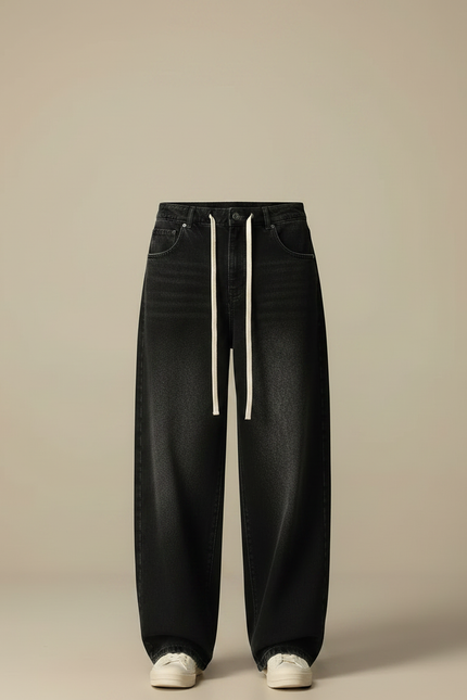 Pantalon Noir Homme Ample Décontracté Denim - Jean - vue 3
