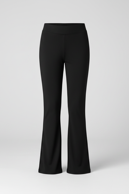 Pantalon Bootcut Noir - Polyester - vue 3