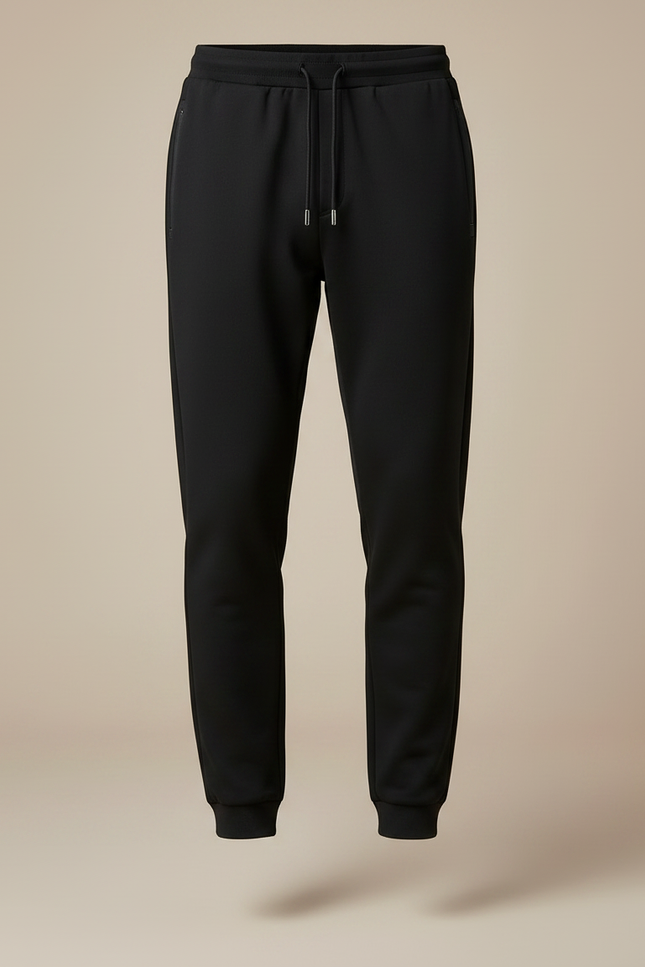 Pantalon Noir Homme Sport Élégant Décontracté Cordon - Maille - vue 3