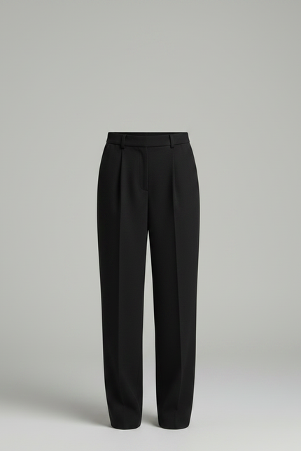 Pantalon Noir Harem Plissé Décontracté Femme - Polyester - vue 3