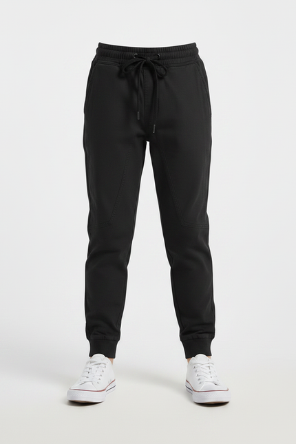 Pantalon Noir Garçon Jogger Cordon Élastique - Molleton - vue 3