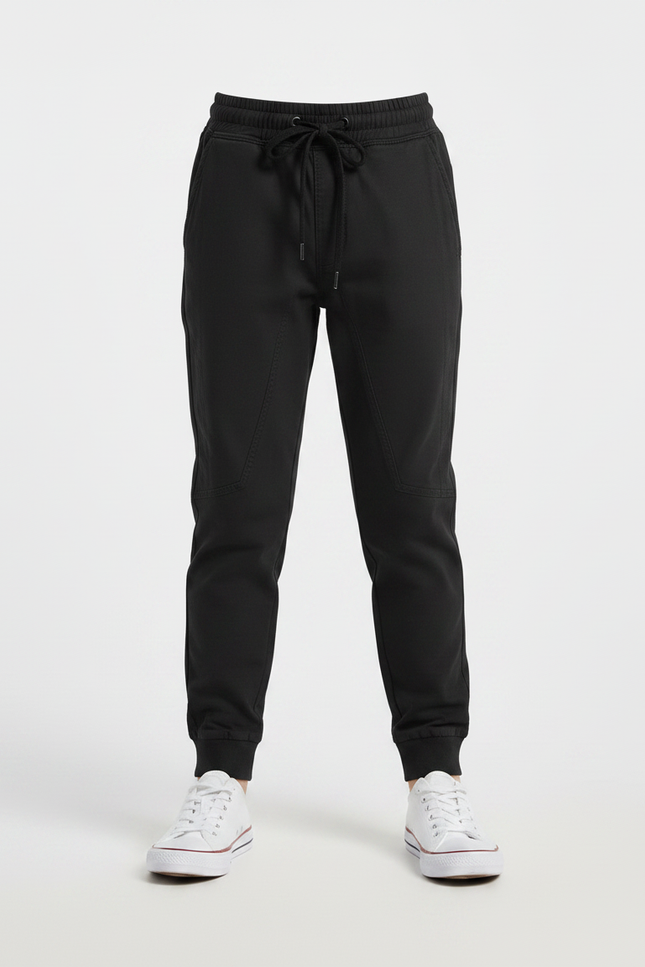 Pantalon Noir Garçon Jogger Cordon Élastique - Molleton - vue 3