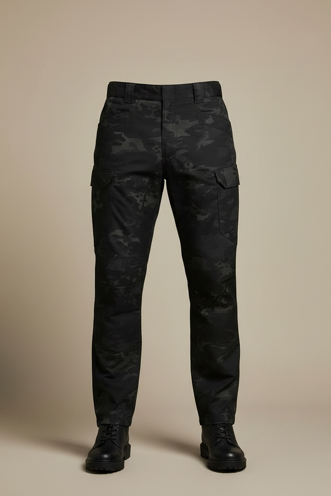 Pantalon Militaire Noir Homme - Toile - vue 3