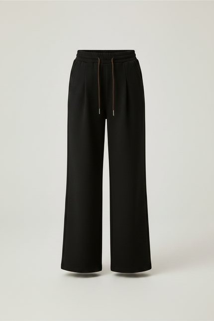Pantalon Noir Large Décontracté Chaud Enfant - Molleton - vue 3