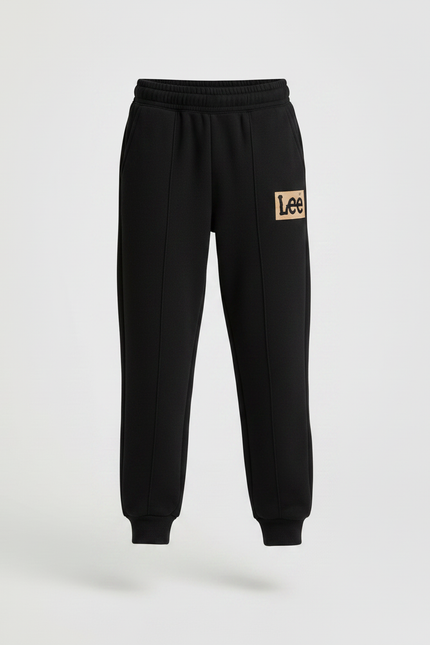 Pantalon Noir Molletonné Sportif Imprimé Confortable Décontracté - vue 3