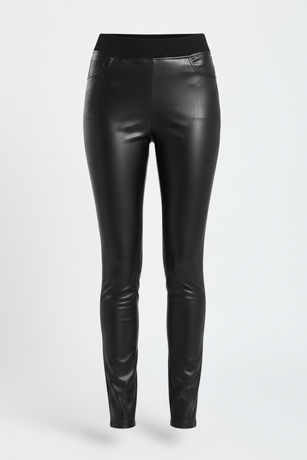 Pantalon Noir Femme Cuir - vue 3