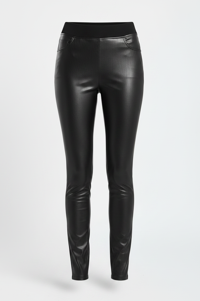 Pantalon Noir Femme Cuir - vue 3